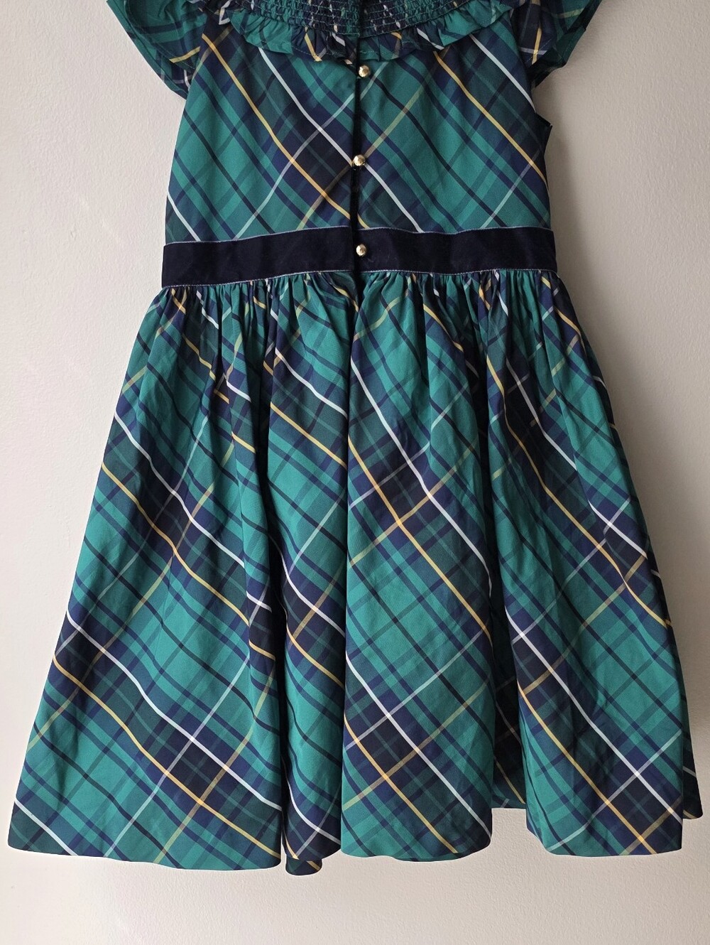 Beautiful Janie and Jack Girls Plaid Dress Size 10 Years 💚✨ - Picture 3 of 6